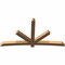Ekena Millwork Alberta Timber Gable Bracket, Western Red Cedar, 108"W x 58"H x 5 1/2"D x 5 1/2"F, 13/12 Pitch GBW108X58X0606ALB00SWR - alternate 3